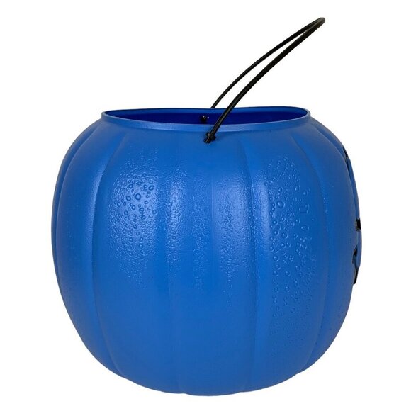 General Foam Plastics Blue Pumpkin Halloween Candy Bucket Autism Awareness - Picture 4 of 6